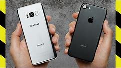 Galaxy S8 vs. iPhone 7 Drop Test!
