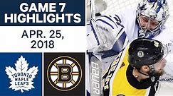 NHL Highlights | Maple Leafs vs. Bruins, Game 7 - Apr. 25, 2018