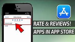 How to Rate and Review Apps in App Store on iphone?