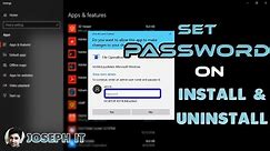 Set password to Install/ Uninstall/ Make os changes | Better Windows Security