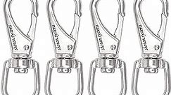 SHONAN Stainless Steel Flag Clips for Flagpole Rope- 4 Pack 3.5 Inch Swivel Snap Hook Flag Pole Clips, Diving Clips Spring Hooks for Dog leashes, Keychains, Boat Ropes, Bird Feeders