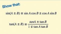 The Sum and Difference Formulas - derivations (3 of 4: Trigonometric Identities) (A level)