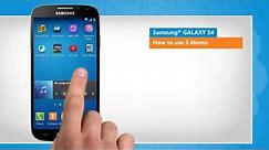 How to use S Memo in Samsung® GALAXY S4