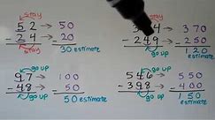 3rd Grade Math 1.8, Estimate Differences