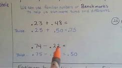 Grade 5 Math #3.7, Estimate Decimal Sums and Differences