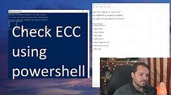 Check for ECC memory using Windows 10 PowerShell commands