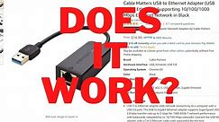 USB 3.0 to Gigabit Ethernet Adapter - Cable Matters on LG OLED TVs