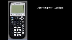 How to Access the Y1 Variable on TI-84+