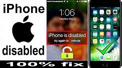 How to unlock disabled iPhone password locked iPhone 7/6s/6/SE/5s/5c/5/4s/4