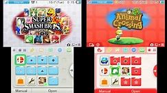 Nintendo 3DS System Menu Comparison (Oct. 6 Update)