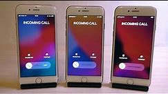 Apple iPhone 6s vs 7 vs 8 Incoming Calls