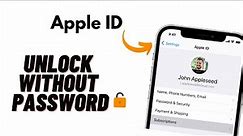 How to Unlock Apple ID without Password 2023