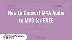 How to Convert M4A Audio to MP3 for FREE