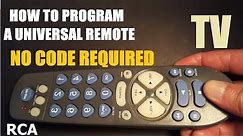 How to program RCA universal remote control without TV codes