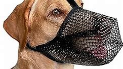 Mayerzon Dog Muzzle, Soft Mesh Covered Muzzles for X-Small Dogs, Poisoned Bait Protection Muzzle with Adjustable Straps, Prevent Biting Chewing and Licking.