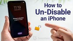 How to Undisable an iPhone without iTunes
