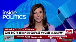 Trump tells crowd to get vaccinated. Hear their response