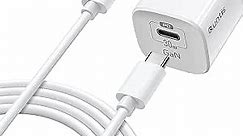 Quntis 33W USB C Fast Charger, GaN Type C Wall Charger Plug with 6FT USB C Cable for iPhone 15/15 Plus/15 Pro/15 Pro Max, Galaxy, Pixel, iPad/iPad Mini, MacBook Air and More, White