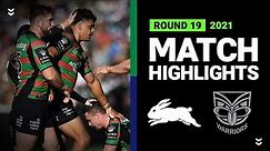 Rabbitohs v Warriors Match Highlights | Round 19, 2021 | Telstra Premiership | NRL