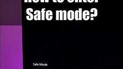 How to enter safe mode in less than 1 minute? #shorts