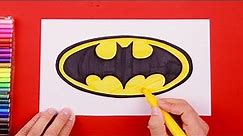 How to draw Batman Logo or Symbol