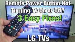 LG TV: Remote Power Button Not Working? 3 Easy Solutions