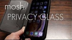 The Ultimate PRIVACY GLASS screen protector for your iPhone XS Max - Moshi IonGlass