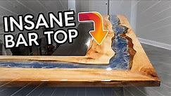 How to Create A GIANT L-Shaped Epoxy Resin Bar Top