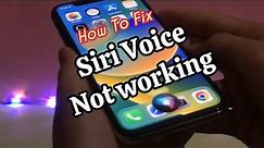 How to fix Siri voice not working on iPhone/ Siri voice not speaking , Siri not listening.