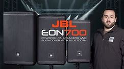 JBL EON700 Series Powered PA Speakers and Subwoofer With Bluetooth