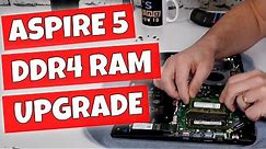 Acer Aspire 5 A515-43 How To Upgrade Install Or Remove DDR4 RAM