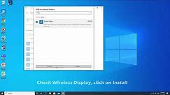 How to Install Miracast Connect Wireless Display Feature to Project to this PC in Windows 10