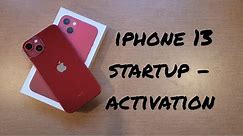 iphone 13 activation /startup