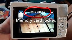 Memory card locked | Camera error | easy fixed