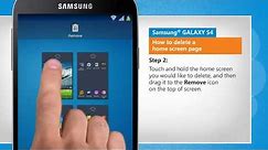 How to Delete a Home Screen Page on Samsung® GALAXY S4