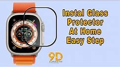 how to install ultra smart watch glass protector || t800 ultra 2