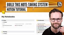 Build this digital note taking system in Notion | Step-by-step Notion Tutorial
