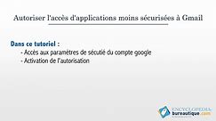 Activer l'autorisation d'accès au compte google à des applications moins sécurisées