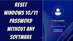 Reset Forgotten Windows 11 Password, PIN and Microsoft Account without any Software