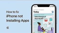 How To Fix iPhone Not Installing Apps from App Store