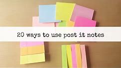 20 ways to use sticky notes! || himani shah