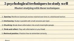 5 scientific study techniques: Interleaving, spaced repetition, retrieval practice, metacognition, chunking - Cognition Today
