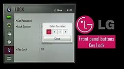 LG TV Front Panel Buttons Lock / Child Lock