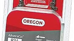 Oregon R34 AdvanceCut Replacement Chainsaw and Pole Saw Chain, for 8" Guide Bars, 34 Drive Links, Pitch: 3/8" Low Profile, .043" Gauge