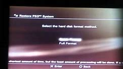 How to restore a ps3 to default settings