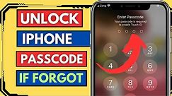 Unlock IPhone Without Passcode|How To Unlock IPhone 11/11Pro And 11Pro Max If Forgot Passcode 2024