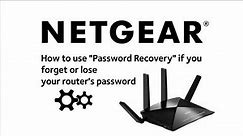 How to use password recovery on your NETGEAR router