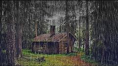 Dźwięk deszczu do spania. Zaśnij przy dźwiękach padającego deszczu obok leśnej chatki.