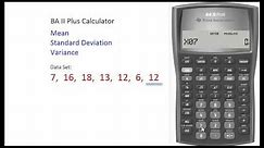 BAII Plus Calculator - Finding Mean & Standard Deviation