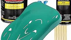 Restoration Shop - Tropical Turquoise Acrylic Enamel Auto Paint - Complete Gallon Paint Kit - Professional Single Stage High Gloss Automotive, Car, Truck, Equipment Coating, 8:1 Mix Ratio, 2.8 VOC